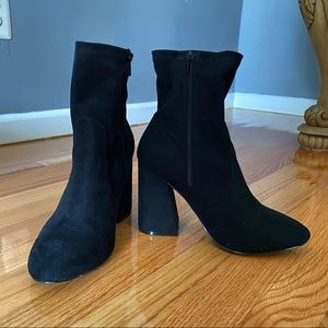 Black ASOS Sock Boots Size 9 Wide
